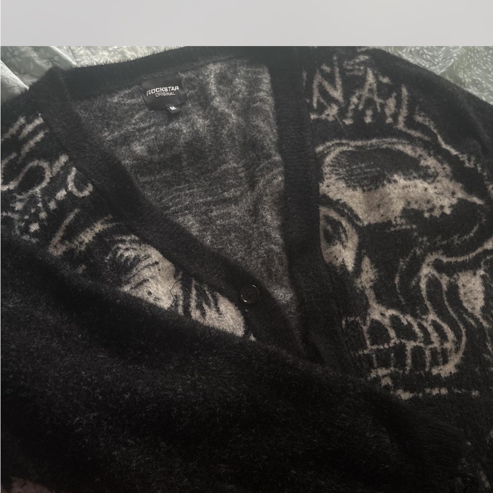 Black Skull Cardigan